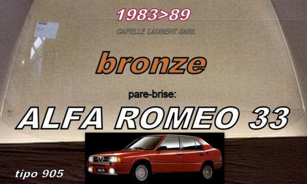 Pare-brise teinté bronze ALFA ROMEO 33 Série 1.2 - 1983/89