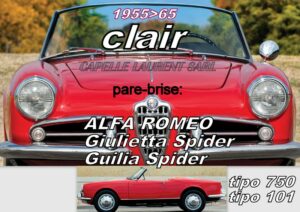 Pare-brise clair ALFA ROMEO GIULIETTA SPIDER - GIULIA SPIDER - 1955/65
