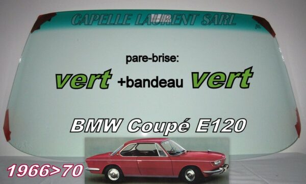 Pare-brise teinté vert +bandeau vert BMW E120 Coupé - 1966/70