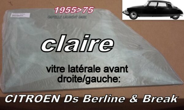 Vitre claire latérale avant CITROEN ID/DS - 1955/75