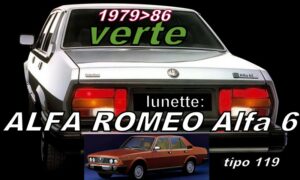 Lunette teintée verte ALFA ROMEO ALFA 6 - 1979/86