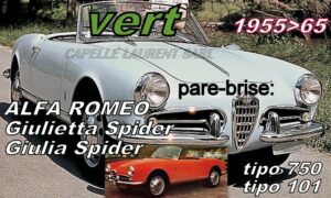 Pare-brise teinté vert ALFA ROMEO GIULIETTA SPIDER - GIULIA SPIDER - 1955/65