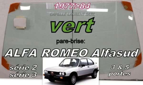 Pare-brise teinté vert ALFA ROMEO ALFASUD Série 2 & 3 - 1977/84