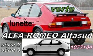 Lunette teintée verte ALFA ROMEO ALFASUD Série 2 & 3 - 1977/84