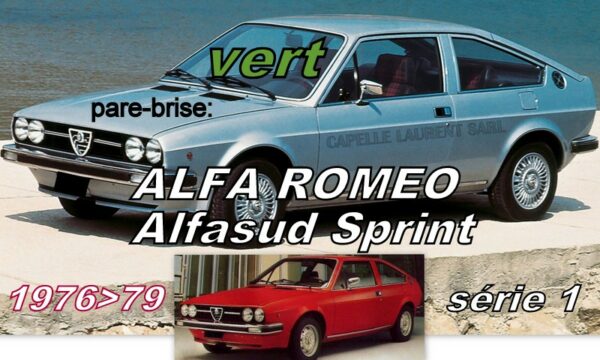 Pare-brise teinté vert ALFA ROMEO ALFASUD SPRINT Série 1 - 1976/79