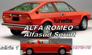 Lunette teintée verte ALFA ROMEO ALFASUD SPRINT Série 1 -  1976/79