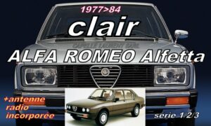 Pare-brise clair ALFA ROMEO ALFETTA Série 1.2.3 - 1977/84 +antenne radio