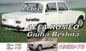 Lunette claire ALFA ROMEO GIULIA Berlina - 1962/78