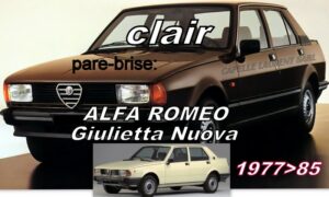 Pare-brise clair ALFA ROMEO  GIULIETTA NUOVA - 1977/85