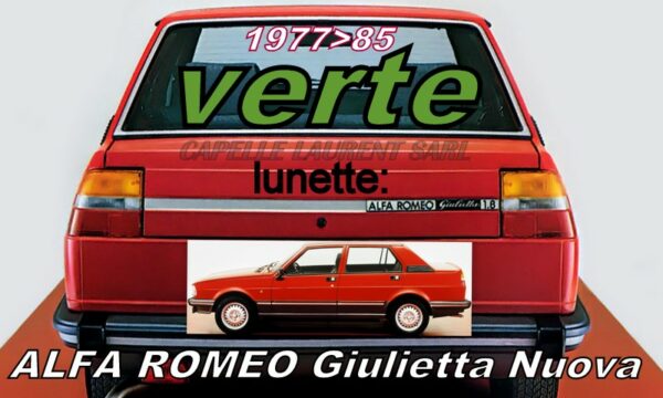 Lunette teintée verte ALFA ROMEO  GIULIETTA NUOVA - 1977/85