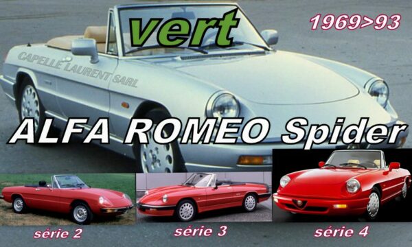 Pare-brise teinté vert ALFA ROMEO SPIDER Série 2.3.4 - 1969/93