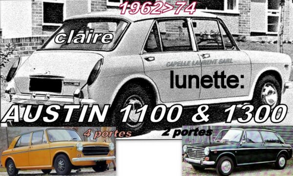 lunette claire AUSTIN 1100/1300 - 1962/74