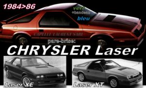 Pare-brise teinté vert +bandeau CHRYSLER LASER COUPE - 1984/86