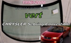 Pare-brise teinté vert CHRYSLER SEBRING CABRIOLET - 1996/00