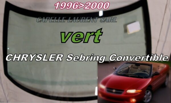 Pare-brise teinté vert CHRYSLER SEBRING CABRIOLET - 1996/00