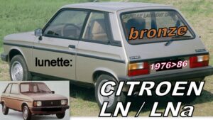Lunette teintée bronze CITROEN LN/LNA - 1976/86