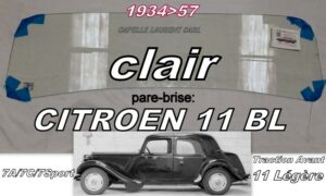 pare-brise clair CITROEN TRACTION AVANT 7 /11 BL - 1934/57