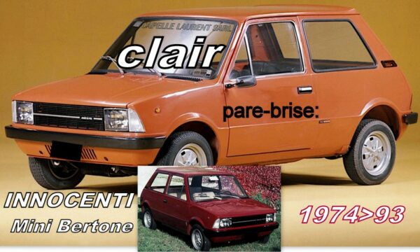 Pare-brise clair INNOCENTI MINI BERTONE - 1974/93