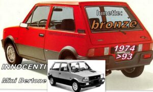 lunette teintée bronze INNOCENTI MINI BERTONE  - 1974/93