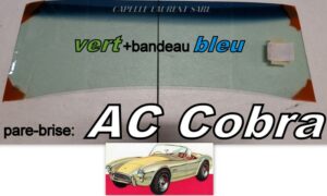 Pare-brise teinté vert +bandeau vert AC COBRA & répliques