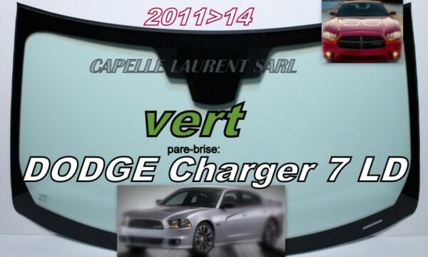 Pare-brise teinté vert DODGE CHARGER 7 LD - 2011/14