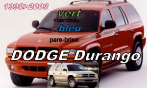 Pare-brise teinté vert +bandeau bleu DODGE DURANGO - 1998/2003