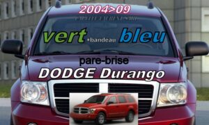 Pare-brise teinté vert +bandeau bleu DODGE DURANGO - 2004/09