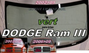 Pare-brise teinté vert DODGE RAM 3 DR/DH - 2002/09