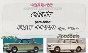 Pare-brise clair FIAT 1100R - 1966/69