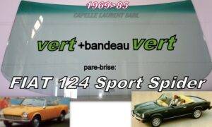 Pare-brise teinté vert +bandeau vert FIAT 124  SPORT SPIDERr - 1969/85