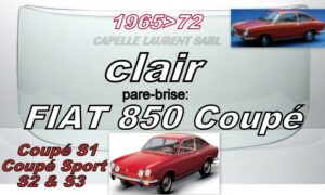 Pare-brise clair FIAT 850 COUPE - 1965/72
