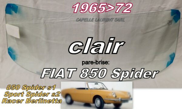 Pare-brise clair FIAT 850 SPIDER - 1965/73