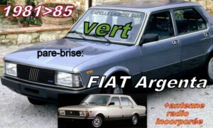 Pare-brise teinté vert FIAT ARGENTA - 1981/85 +antenne radio incorporée