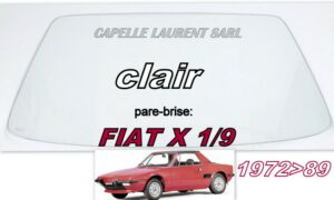 Pare-brise clair FIAT X 1/9 Bertone - 1972/89