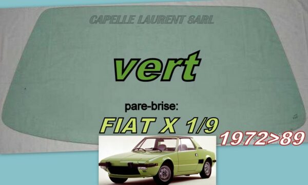 Pare-brise teinté vert FIAT X 1/9 Bertone - 1972/89