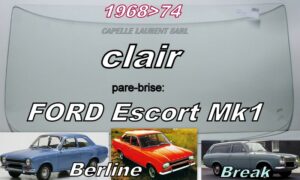 Pare-brise clair FORD ESCORT MK1 - 1968/75