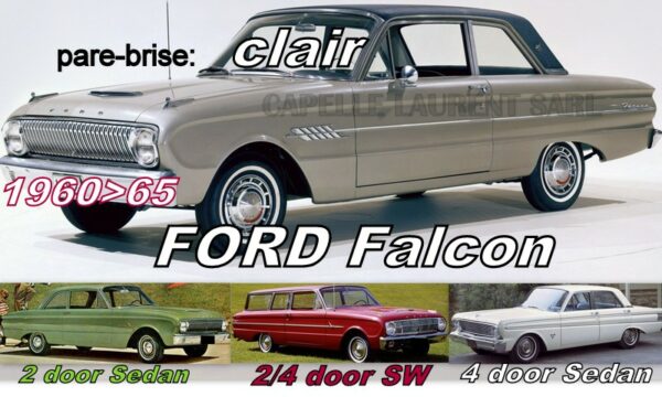 Pare-brise clair FORD FALCON 2/4D SEDAN/SW  - 1960/65
