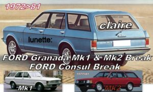 Lunette claire FORD GRANADA MK1/MK2/CONSUL BREAK - 1972/81