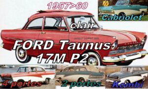 Pare-brise clair FORD TAUNUS 17M P2 - 1957/60