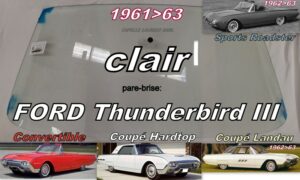Pare-brise clair FORD THUNDERBIRD - 1961/63