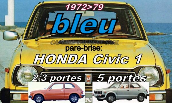 Pare-brise teinté bleu HONDA CIVIC 1 - 1972/79