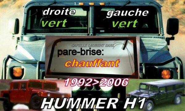 Pare-brise HUMMER H1 GAUCHE - 1992/2006