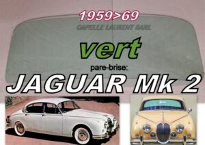 Pare-brise teinté vert JAGUAR MK 2 - 1959/69