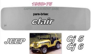 Pare-brise clair JEEP CJ5 / CJ6 - 1968/75