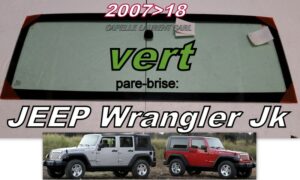 Pare-brise teinté vert JEEP WRANGLER JK - 2007/18