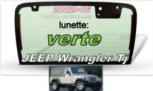Lunette teintée verte JEEP WRANGLER TJ - 2002/06