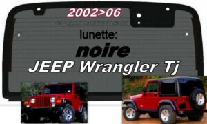 Lunette teintée noire JEEP WRANGLER TJ - 2002/06