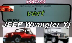Pare-brise teinté vert JEEP WRANGLER YJ - 1987/96