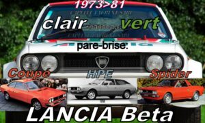 Pare-brise clair +bandeau vert LANCIA BETA COUPE/HPE - 1973/81