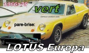 Pare-brise teinté vert LOTUS EUROPA - 1966/75